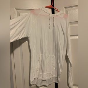 New Men’s Hurley lightweight long sleeve tee with hood and front pocket